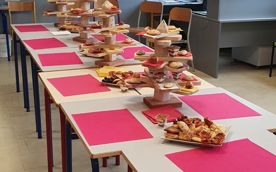 Un buffet réalisé par les élèves de 3ème 4 à l’occasion de la réunion de rentrée.